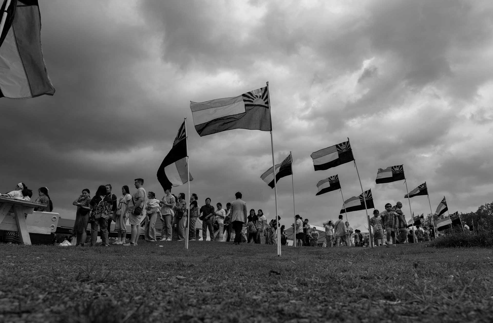 Members of the Karen community at the wrist tying ceremony in Frankfort, New York, Aug. 17, 2024. 